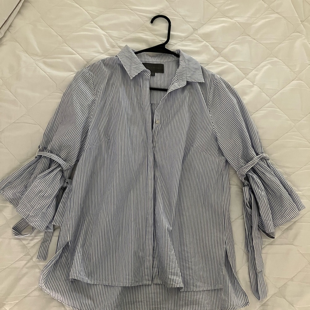 Striped Bell Sleeve Blouse Sundays in Brooklyn